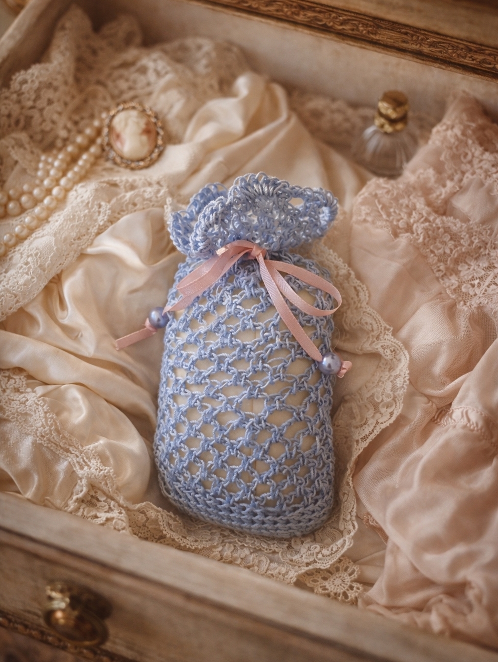 Handmade Crochet Soap Sachet Cover (Each)